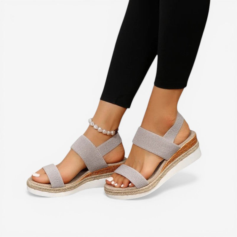 Chunky Sole Strap Sandals with Open Toe