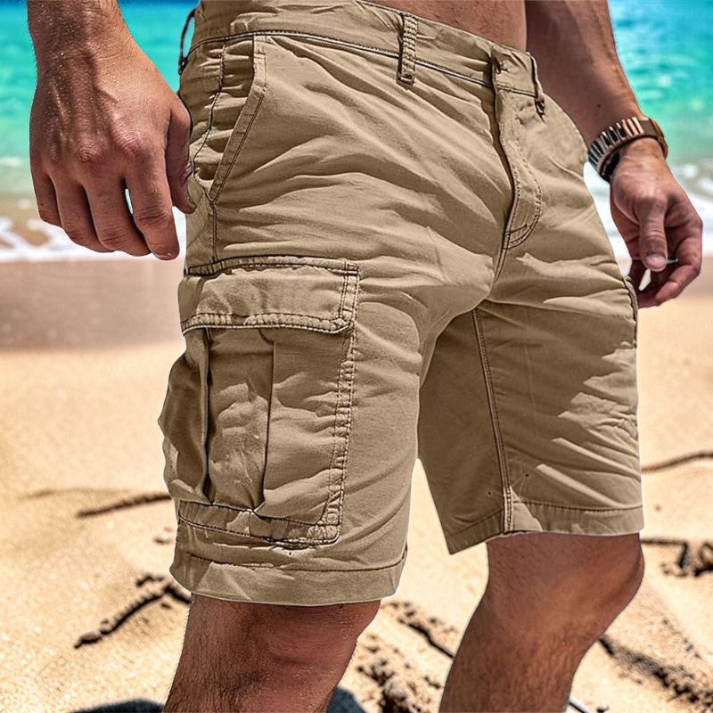 Men's Knee Length Shorts with Multiple Pockets