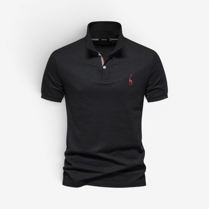 Men's Slim Fit Buttoned Polo Shirt with Short Sleeves