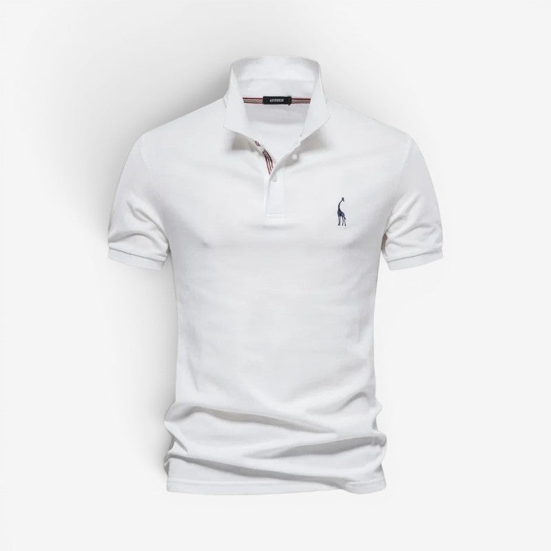 Men's Slim Fit Buttoned Polo Shirt with Short Sleeves