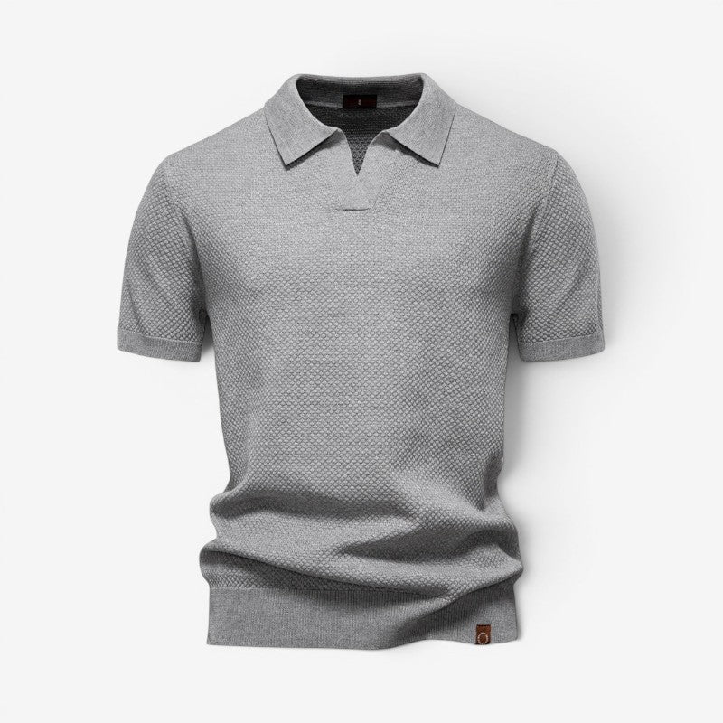 Men's Slim Fit Polo Shirt with Short Sleeves