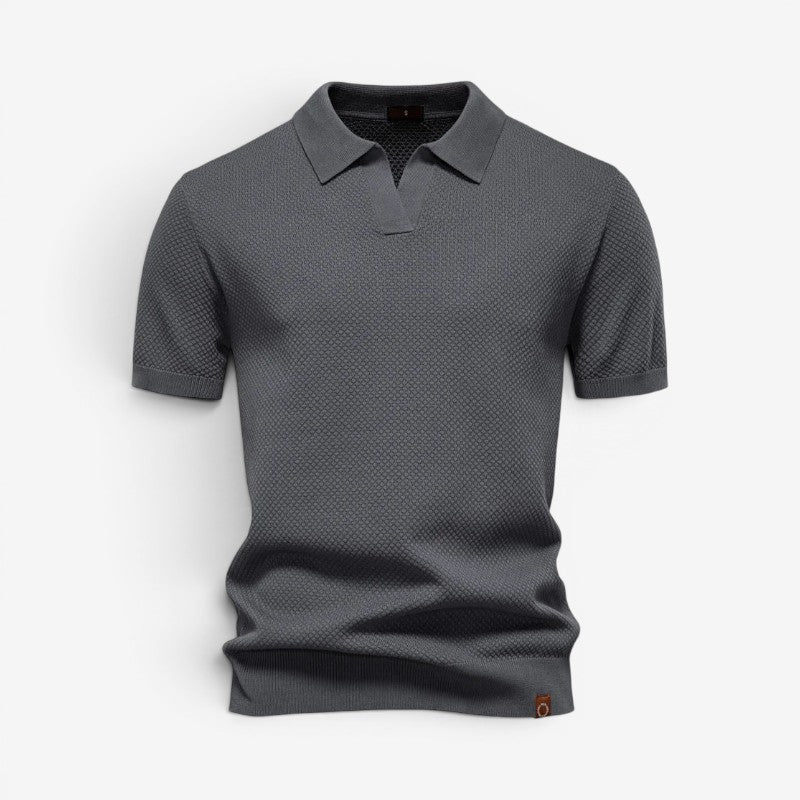 Men's Slim Fit Polo Shirt with Short Sleeves