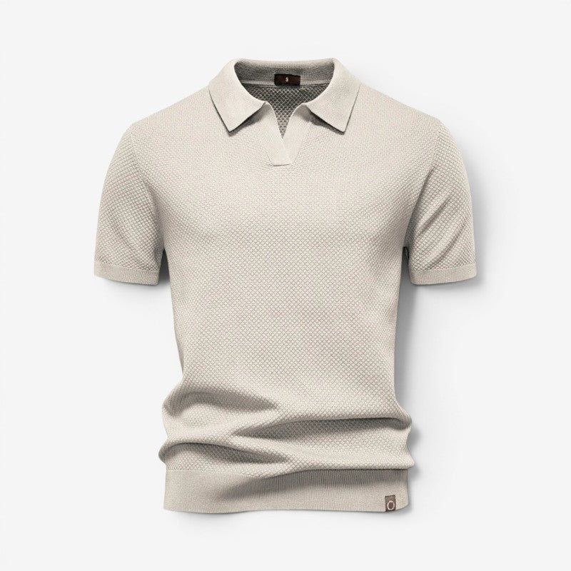 Men's Slim Fit Polo Shirt with Short Sleeves