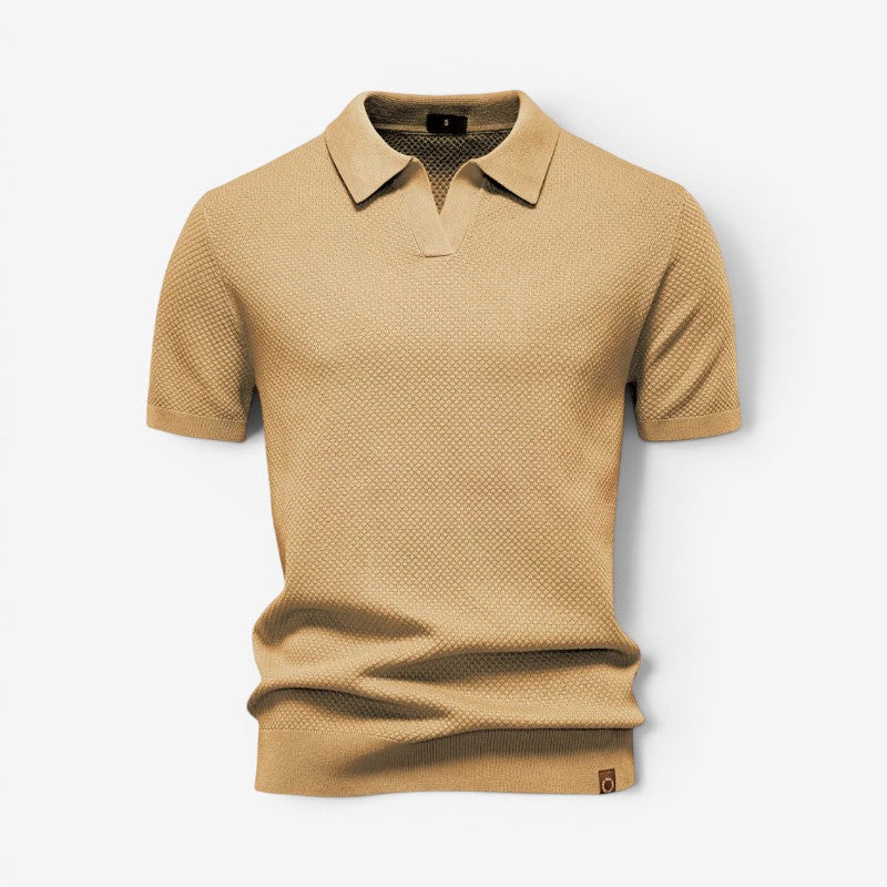 Men's Slim Fit Polo Shirt with Short Sleeves