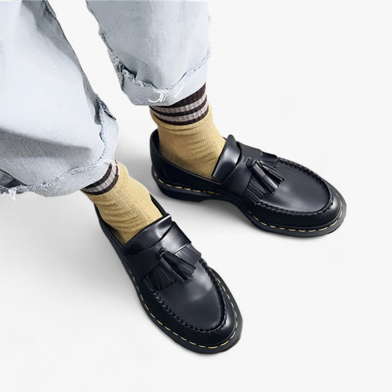 Caleb - Round Toe Tassel Shoes With Thick Non Slip Sole