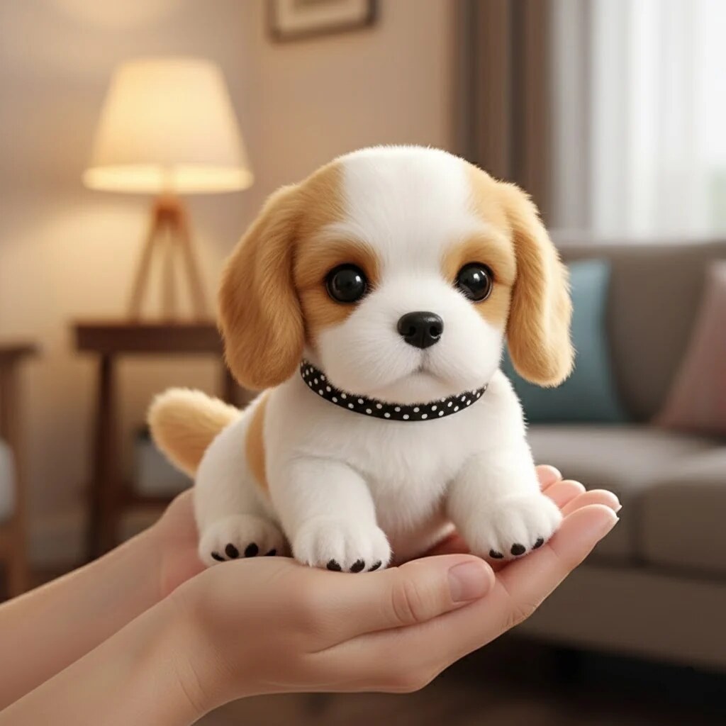 PlushPaws - Interactive Plush Dog with Touch-Activated Movement and Barking