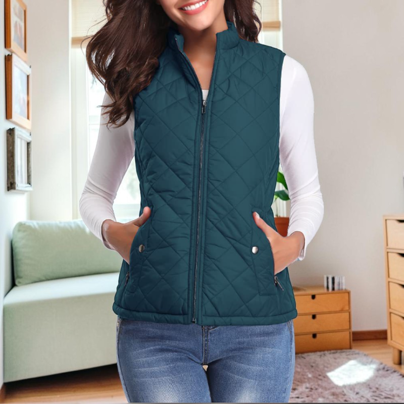 Women’s Zipped Sleeveless Vest