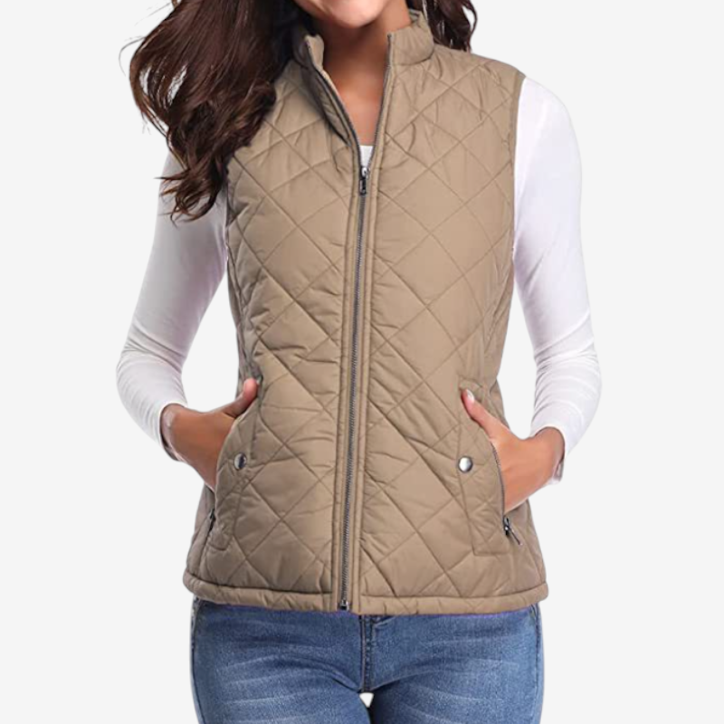 Women’s Zipped Sleeveless Vest
