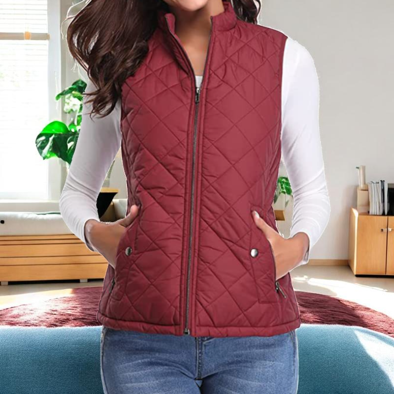 Women’s Zipped Sleeveless Vest