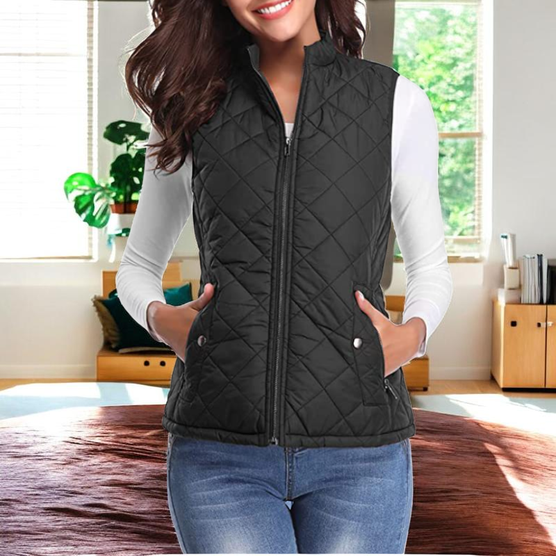 Women’s Zipped Sleeveless Vest