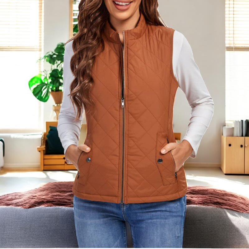 Women’s Zipped Sleeveless Vest