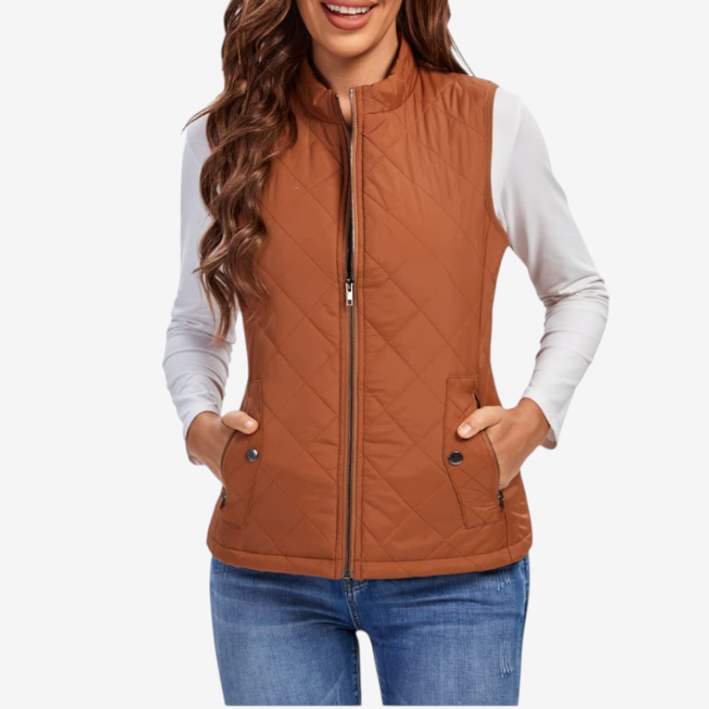 Women’s Zipped Sleeveless Vest
