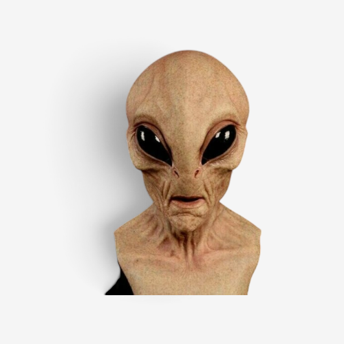 Realistic Full Head Alien Mask for Halloween & Cosplay