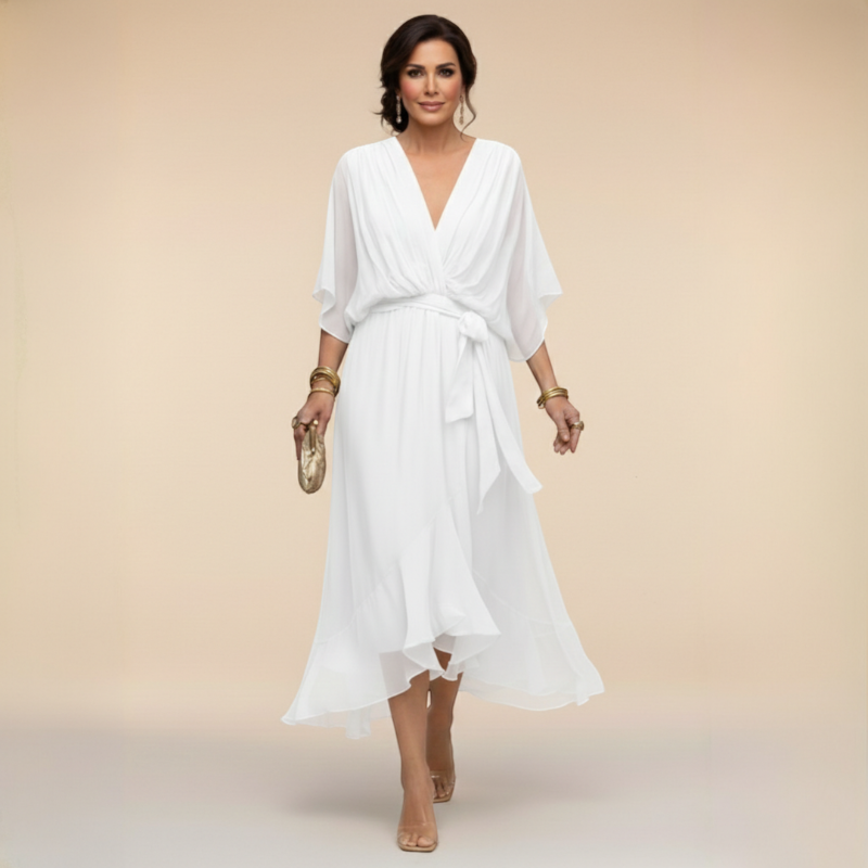 Chic V-Neck Wrap Dress