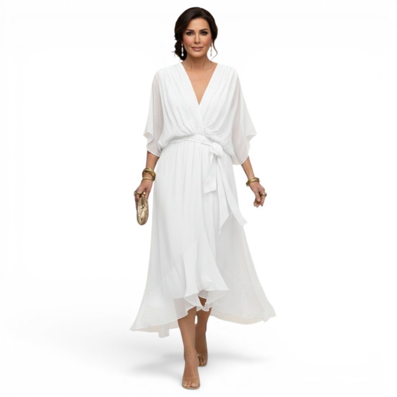 Chic V-Neck Wrap Dress