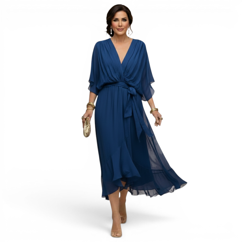 Chic V-Neck Wrap Dress