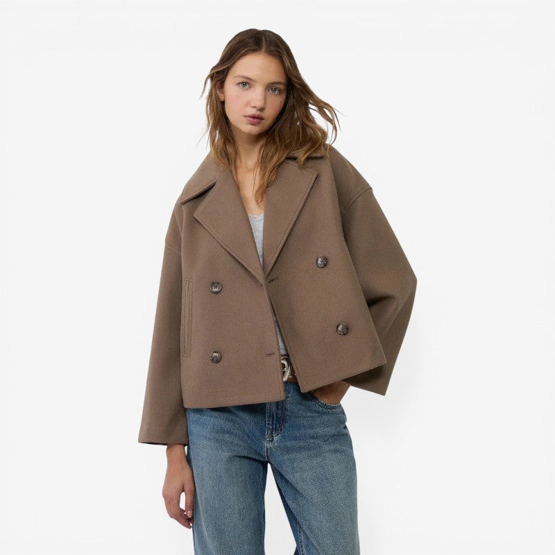 Women’s Cropped Double-Breasted Jacket