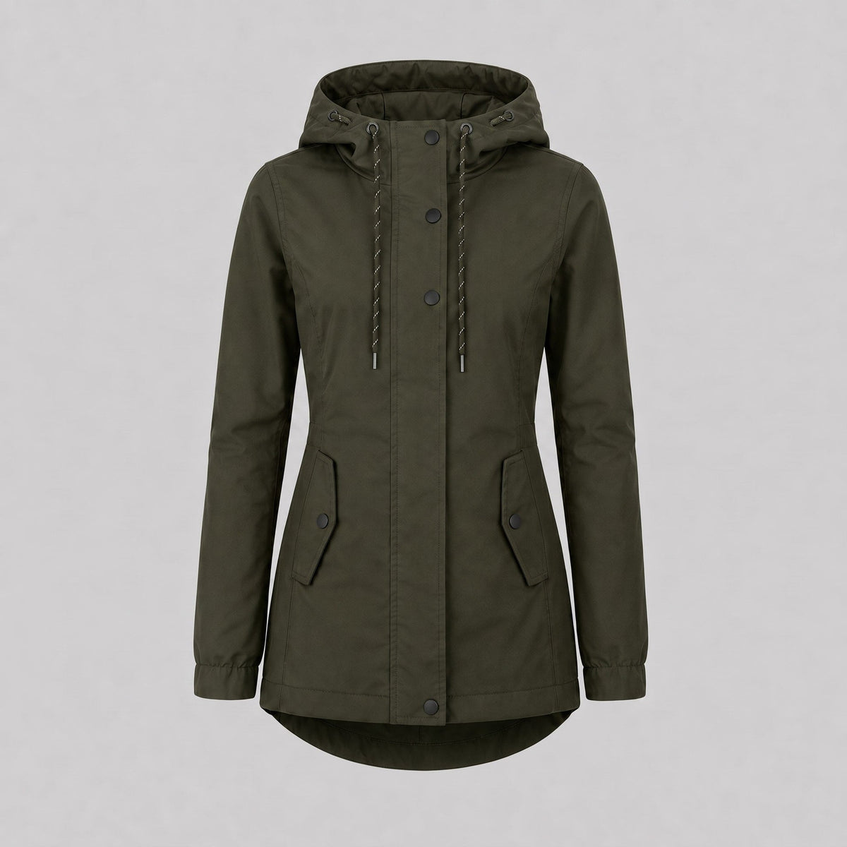 Flapix - Adjustable Hooded Jacket with Rounded Back Hem
