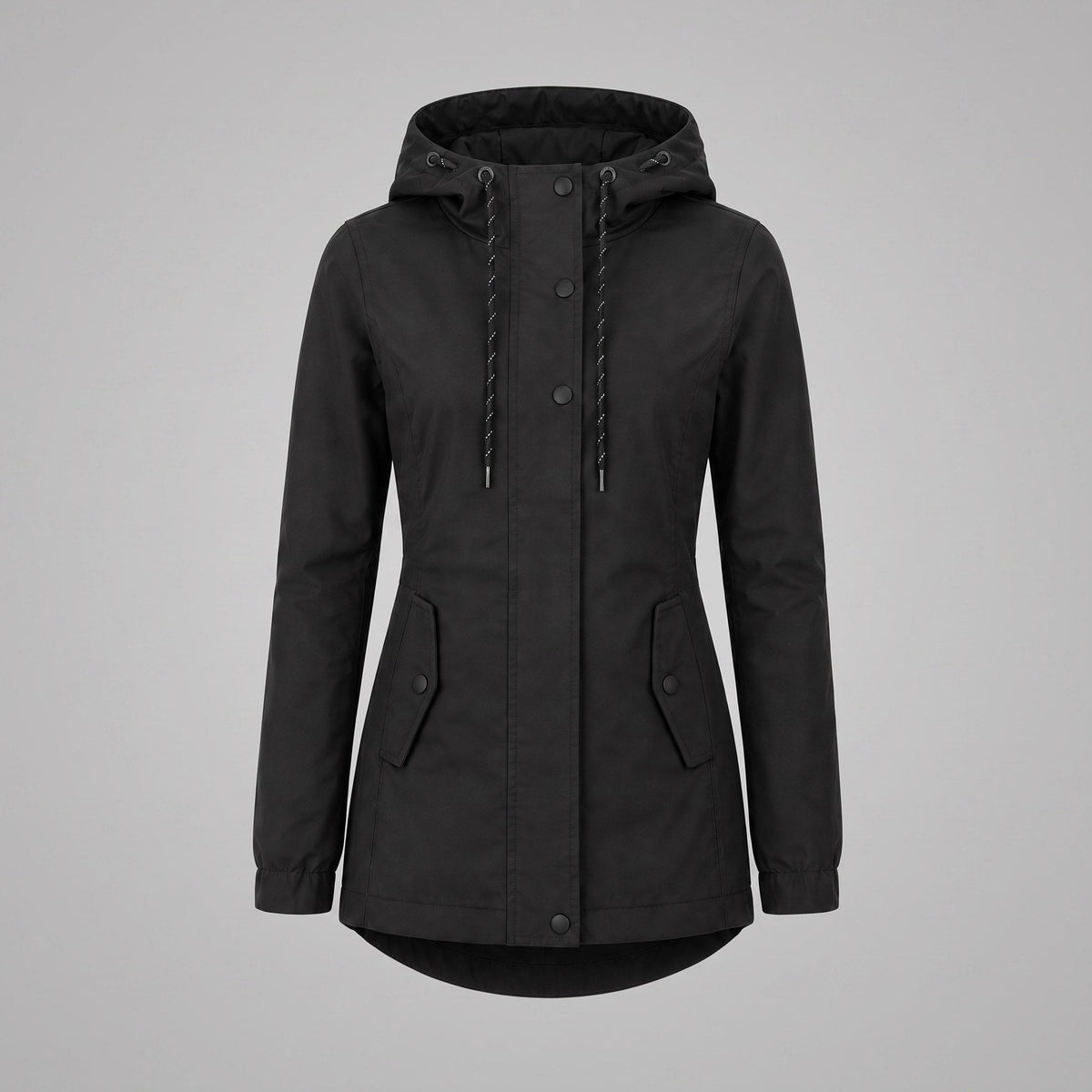 Flapix - Adjustable Hooded Jacket with Rounded Back Hem