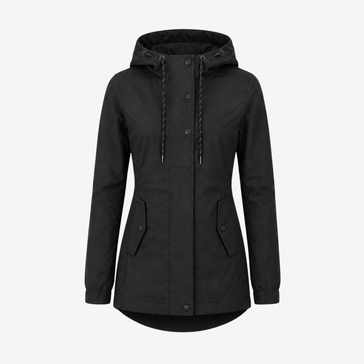 Flapix - Adjustable Hooded Jacket with Rounded Back Hem