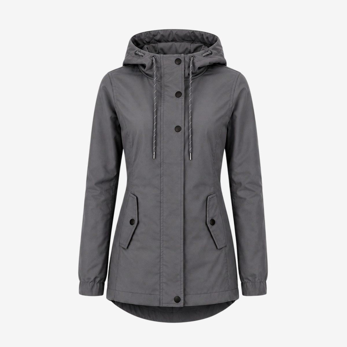 Flapix - Adjustable Hooded Jacket with Rounded Back Hem