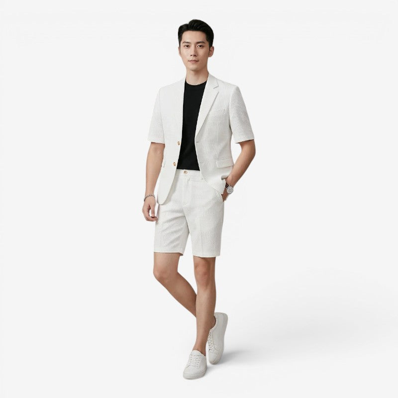 Men's Short Sleeve Blazer and Trouser Set