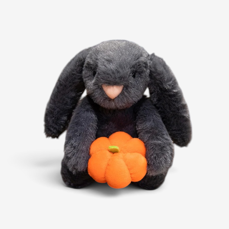 CozyMira - Cheerful Pumpkin Plush Bear for Halloween
