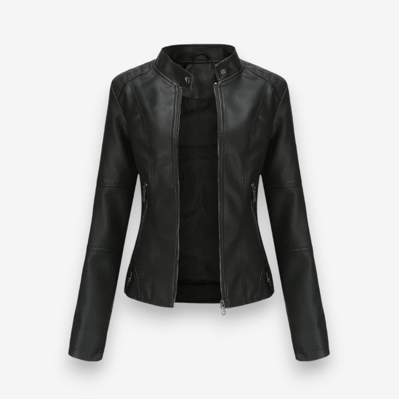 Sophia – Long Sleeve Jacket with Zipper Closure Design