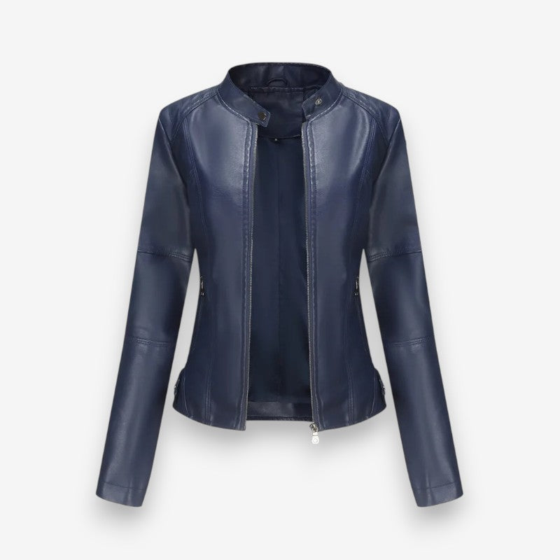 Sophia – Long Sleeve Jacket with Zipper Closure Design