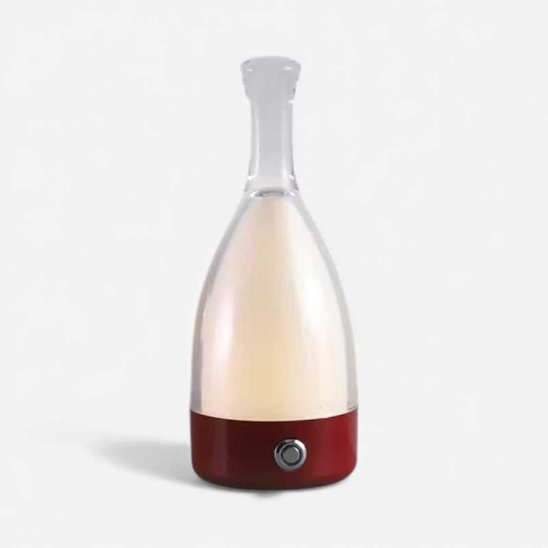 GlowSip – Rechargeable Table Lamp in Bottle Design with Touch Dimming LED
