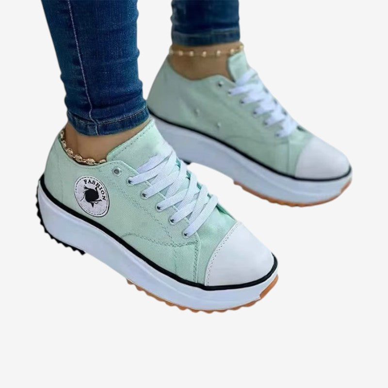 Nancy - Flat Non Slip Lace Up Boots With Round Toe