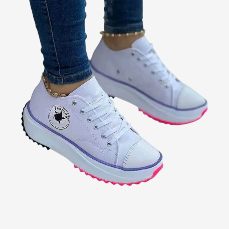 Nancy - Flat Non Slip Lace Up Boots With Round Toe