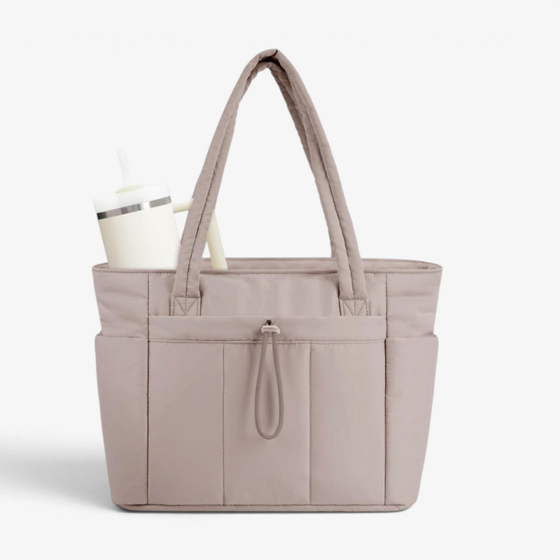 QuiltNomade – Quilted Tote Bag with Padded Laptop Compartment
