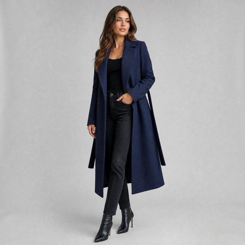 Chic Women's Long Sleeve Trench Coat