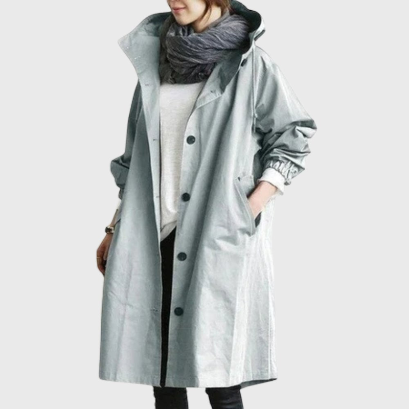 Women’s Cozy Oversized Long Sleeve Trench Coat