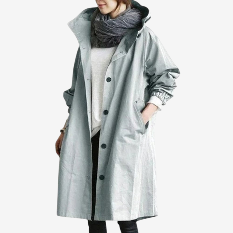 Women’s Cozy Oversized Long Sleeve Trench Coat