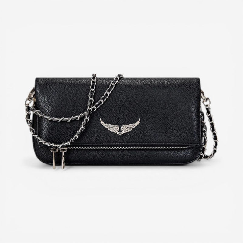Amelia - Adjustable Chain Strap Handbag With Zipper